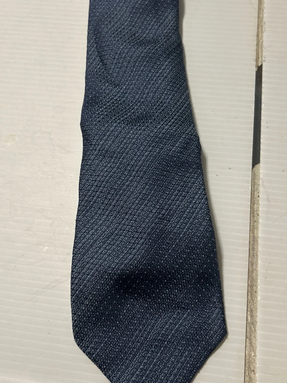 Men's Navy Textured Tie — Refined Formal Accessory